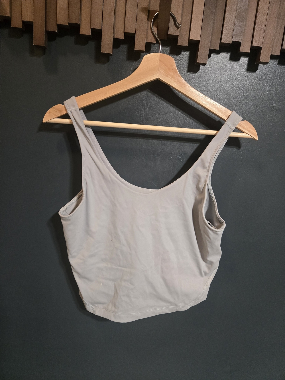 Everyday Scoop Crop Tank Top - Light Taupe
